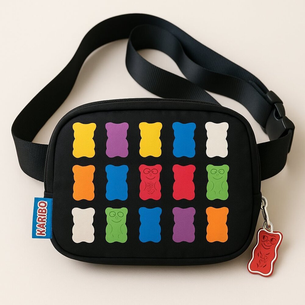 🍬 Haribo Gummy Bear Crossbody / Fanny Pack | Like New! | Sweet & Colorful Fun